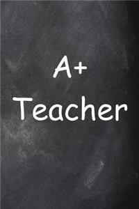 A Plus Teacher Journal Chalkboard Design Lined Journal Pages