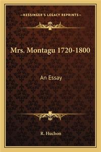 Mrs. Montagu 1720-1800