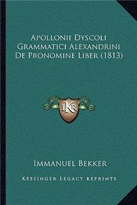 Apollonii Dyscoli Grammatici Alexandrini De Pronomine Liber (1813)