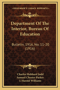 Department Of The Interior, Bureau Of Education