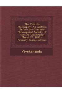 The Vedanta Philosophy