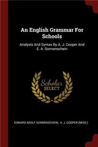 English Grammar For Schools