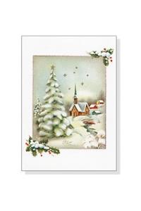 Mini Boxed Christmas Cards: Vintage Winter Church