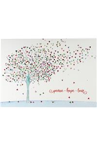 Festive Tree of Hearts Deluxe Boxed Holiday Cards
