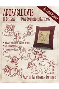 Adorable Cats Hand Embroidery Patterns