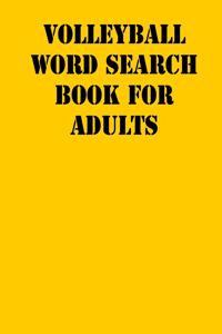 Volleyball Word Search Book For Adults