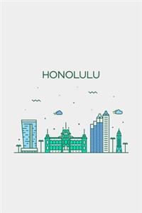 Honolulu Minimalist Travel Notebook [Lined] [6x9] [110 pages]
