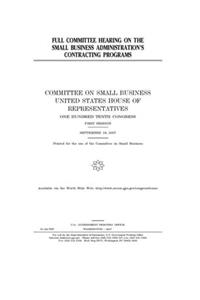 Full committee hearing on the Small Business Administration's contracting programs