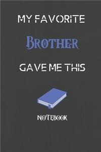 My Favorite Brother Gave me this Book, Funny Gift For Brother