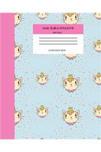 Wide Ruled Hamster Notebook Composition Book: Cute Workbook Journal for Kids. 8" x 10" 120 Pages. Vol 1