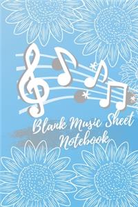 Blank Music Sheet Notebook