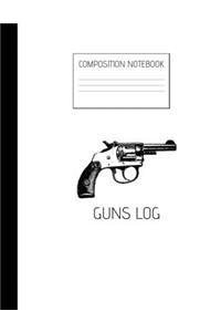 guns log Composition Notebook