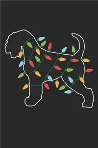 Schnauzer with Christmas Lights - Christmas Notebook - Schnauzer Diary - Dog Journal - Christmas Gift for Dog Lover