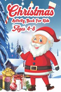 Christmas Activity Book For Kids Ages 4-8