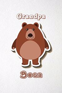 Grandpa Bear A5 Lined Notebook 110 Pages
