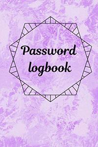 Password Logbook: Personal internet password keeper and organizer.