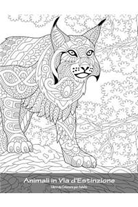 Animali in Via d'Estinzione Libro da Colorare per Adulti 1