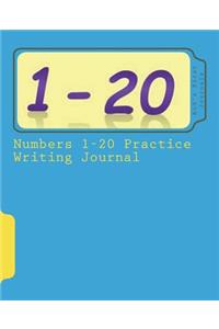 Numbers 1-20 Practice writing Journal