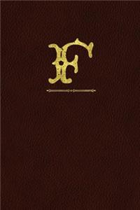 Leather Look Journal with Monogram Initial