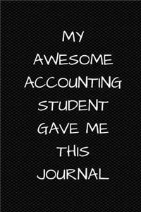 My Awesome Accounting Student Gave Me This Journal