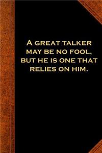 2019 Daily Planner Ben Franklin Quote Great Talker Vintage Style