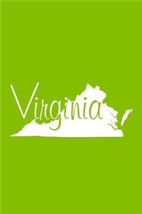 Virginia - Lime Green Lined Notebook with Margins