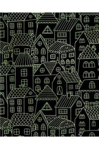 Journal Notebook Cute Houses Pattern 7