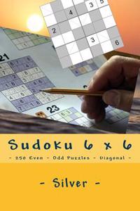 Sudoku 6 X 6 - 250 Even - Odd Puzzles - Diagonal - Silver