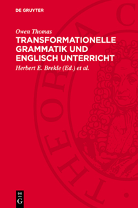 Transformationelle Grammatik Und Englisch Unterricht