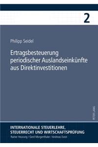 Ertragsbesteuerung Periodischer Auslandseinkuenfte Aus Direktinvestitionen