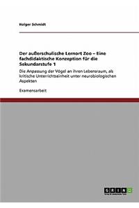 außerschulische Lernort Zoo - Eine fachdidaktische Konzeption für die Sekundarstufe 1