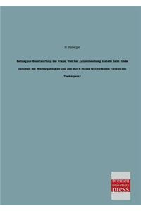 Beitrag Zur Beantwortung Der Frage