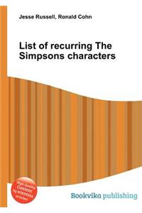 List of Recurring the Simpsons Characters