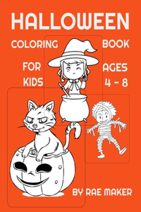 Halloween Coloring Book for Kids 4 - 8