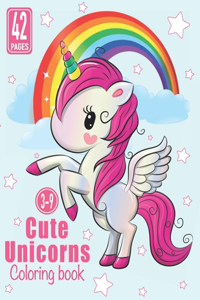 Cute Unicorns Coloring Book