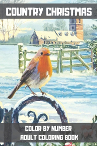 Country Christmas Color By Number Adult Coloring Book