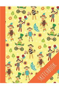 Adorable monkeys sketchbook