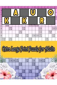 Kakuro Extra Large Print Puzzle for Adults