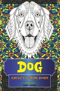 Adult Coloring Books - Animals - Easy Level - Dog