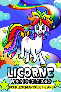 Licorne livre de coloriage pour les enfants de 4-8 ans