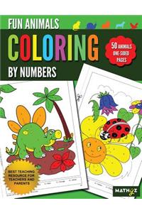 Fun Animals Coloring By Numbers