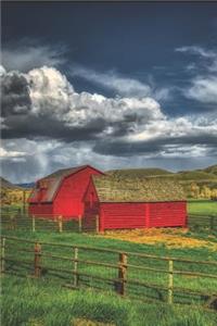 A Piece of Paradise Red Barn Dot Grid Notebook