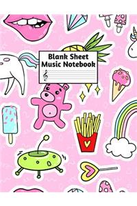 Blank Sheet Music Notebook