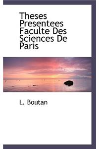 Theses Presentees Faculte Des Sciences de Paris