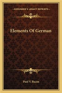 Elements Of German
