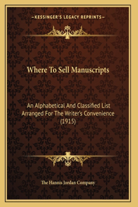 Where To Sell Manuscripts