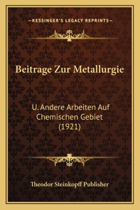 Beitrage Zur Metallurgie