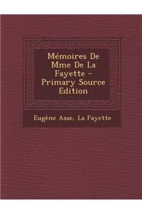 Memoires de Mme de La Fayette