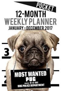 2017 Pocket Weekly Planner - Most Wanted Pug