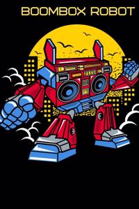 Boombox Robot Funny Journal, Ideal Present